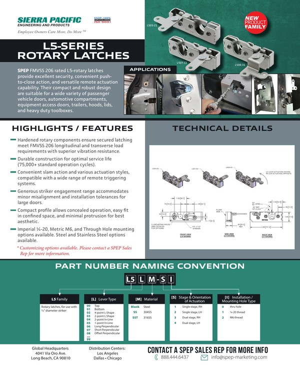 L5 Series Rotary Latches brochure